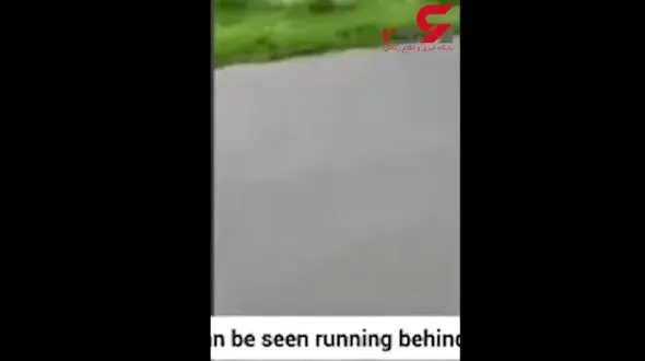 لحظه وحشتناک حمله ببر به یک موتورسوار! +فیلم 