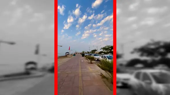 فیلم پیاده روی کنار دریا و خیابان در بوشهر