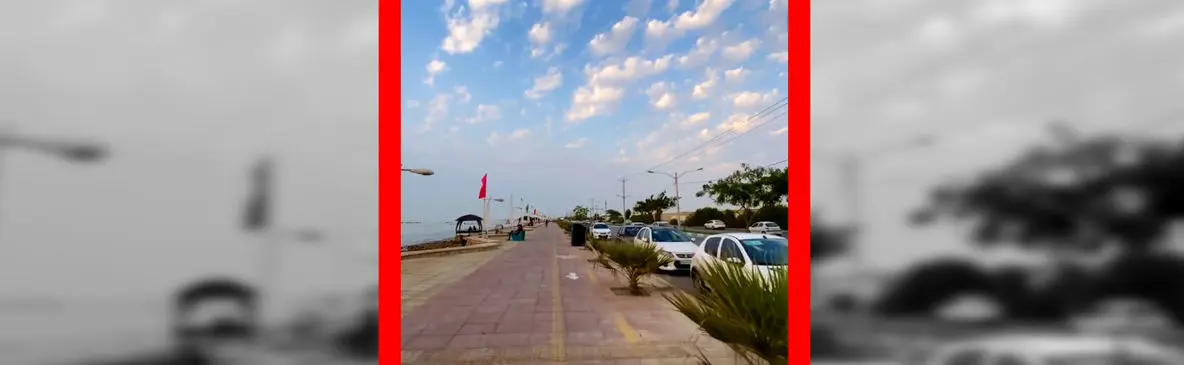 فیلم پیاده روی کنار دریا و خیابان در بوشهر