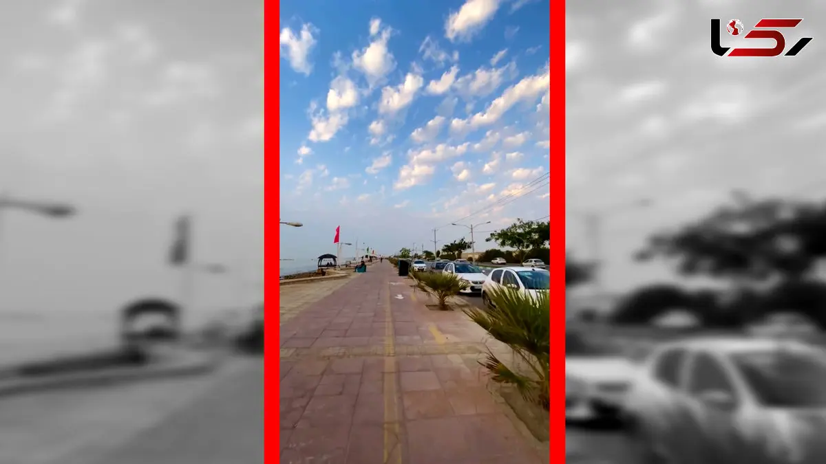 فیلم پیاده روی کنار دریا و خیابان در بوشهر