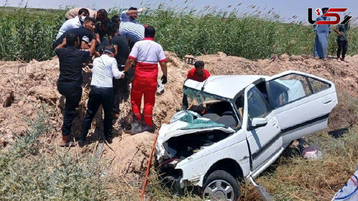 ۵ مصدوم و کشته در حادثه رانندگی محور خرمشهر به اهواز