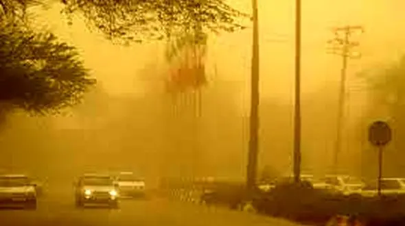 رنگ هوای چهار شهر خوزستان خونی شد!