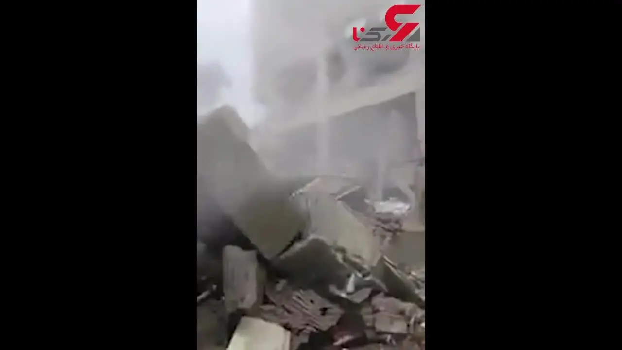 لحظه‌ی هولناک ریزش یک ساختمان+فیلم