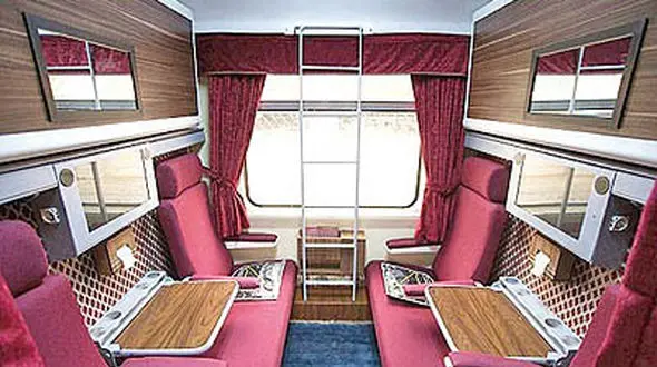 قیمت بلیت قطار لوکس چهار تخته + جدول