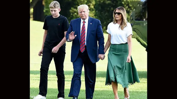 قدبلند پسر ترامپ سوژه داغ رسانه ها+عکس