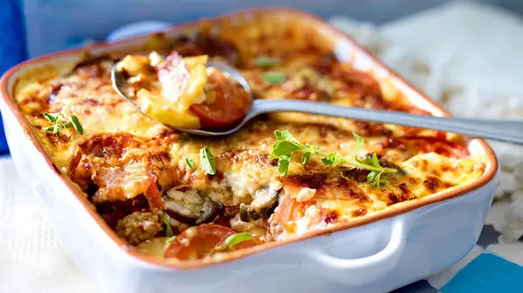 موساکا با پنیر موزارلا فست فودی سالم و مغذی+ دستور پخت