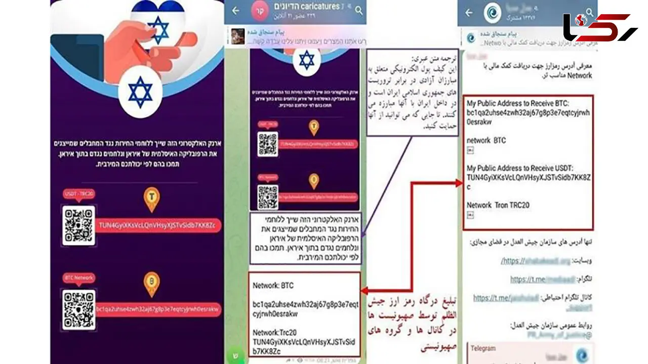 حمایت مالی اسرائیل از گروهک جیش‌ الظلم + سند