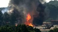  آتش‌سوزی وحشتناک در  کارخانه مواد شیمیایی در آمریکا
