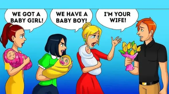 بازی فکری؛ اگه با بند بند وجودت از هوش سرشار شده بگو پدر واقعی بچه کدومه 