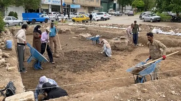 نمایان شدن لایه‌های دست‌نخورده شهر شاپورخواست در کاوش محوطه باستانی مناره آجری خرم‌آباد