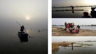 مسیر سخت معلم خوزستانی برای رسیدن به مدرسه / قایق سواری روزانه برای رسیدن به 18 دانش آموز 