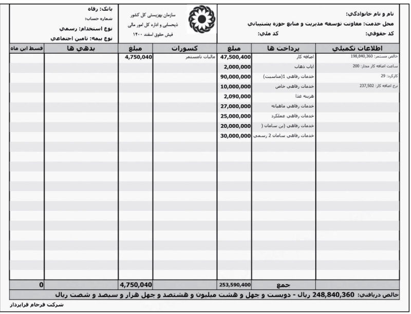 فیش حقوقی