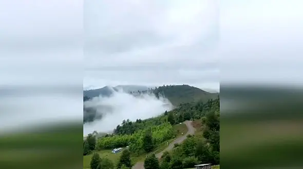 فیلم از تلفیق آسمان و زمین در گیلان 