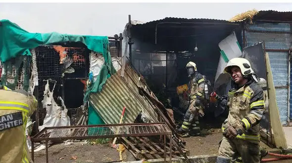 فوری / آتش سوزی هولناک در بازار گل امام رضا (ع) / خطر انفجار از بیخ گوش همه گذشت + فیلم و عکس