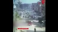 لحظه انفجار تروریستی در رقه / 5 تن کشته شدند + فیلم