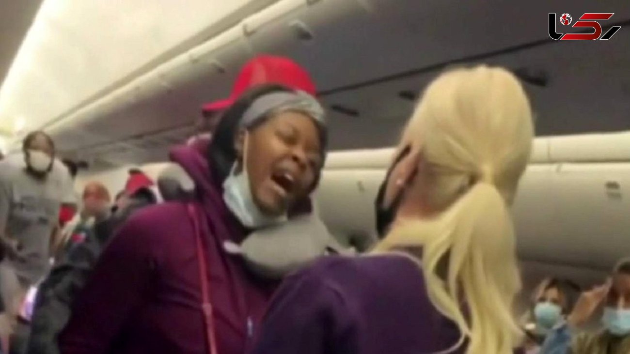 فیلم مشت محکم به صورت خانم مهمانداردر داخل هواپیما! 