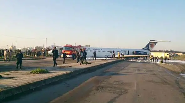 دلیل بروز حادثه برای هواپیمای کاسپین در ماهشهر در حال بررسی است