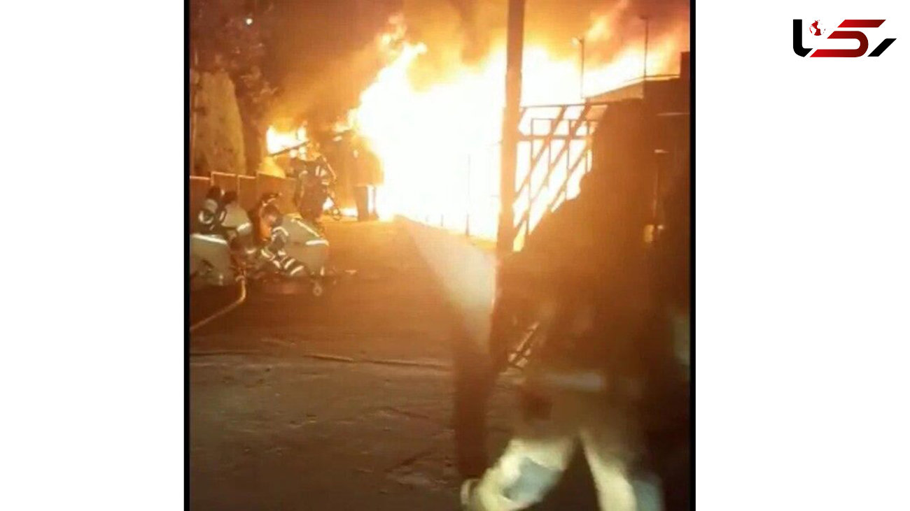 آتش‌سوزی در مجموعه ورزشی شهرک امید تهران + فیلم