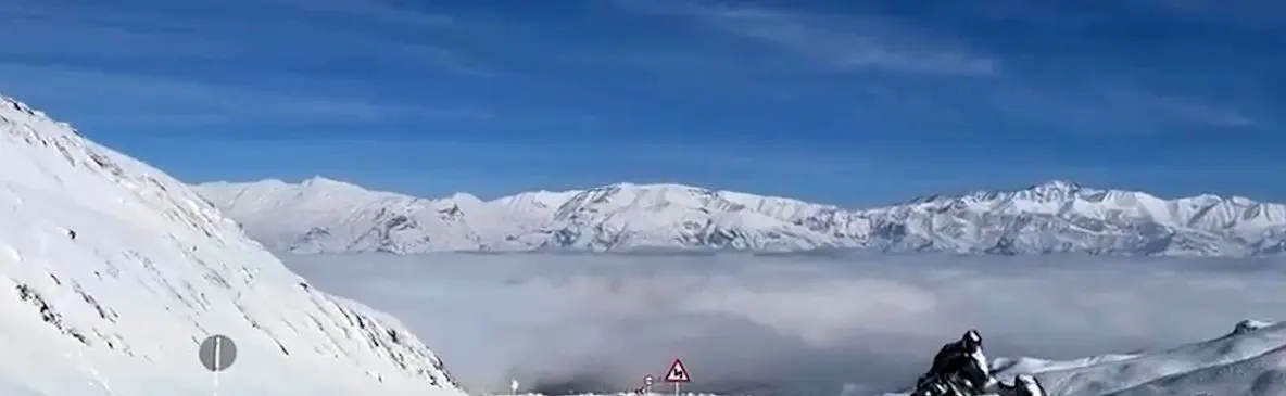 فیلم جاده جدید طالقان پس از بارش برف