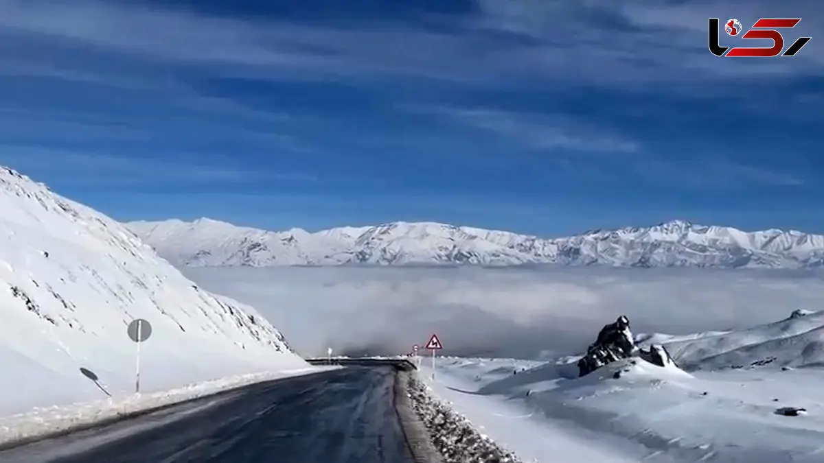 فیلم جاده جدید طالقان پس از بارش برف