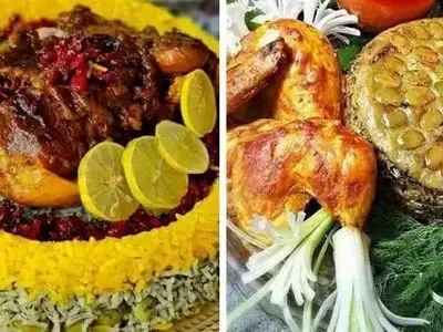 آموزش تزئین حرفه ای باقالی پلو با مرغ و ماهیچه