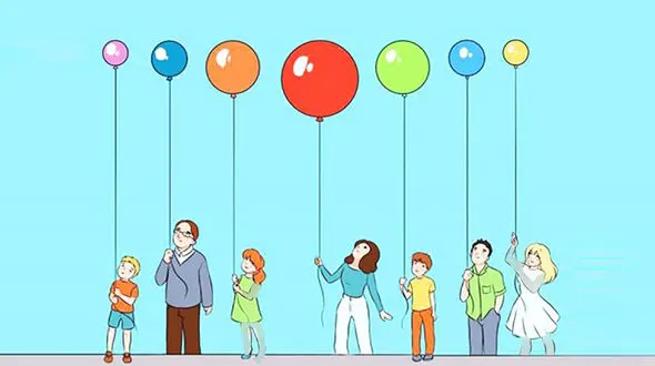 تست هوش/ به نظر شما کدام بادکنک از سقف دورترین فاصله را دارد؟ + پاسخ
