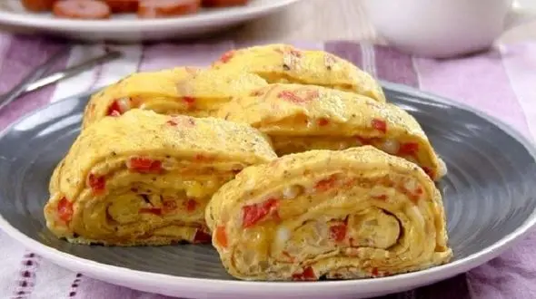 املت رولی با عطر پیازچه