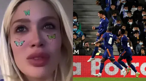 فیلم واکنش عجیب نامزد ستاره رئال مادرید بعد از پیروزی کهکشانی ها 