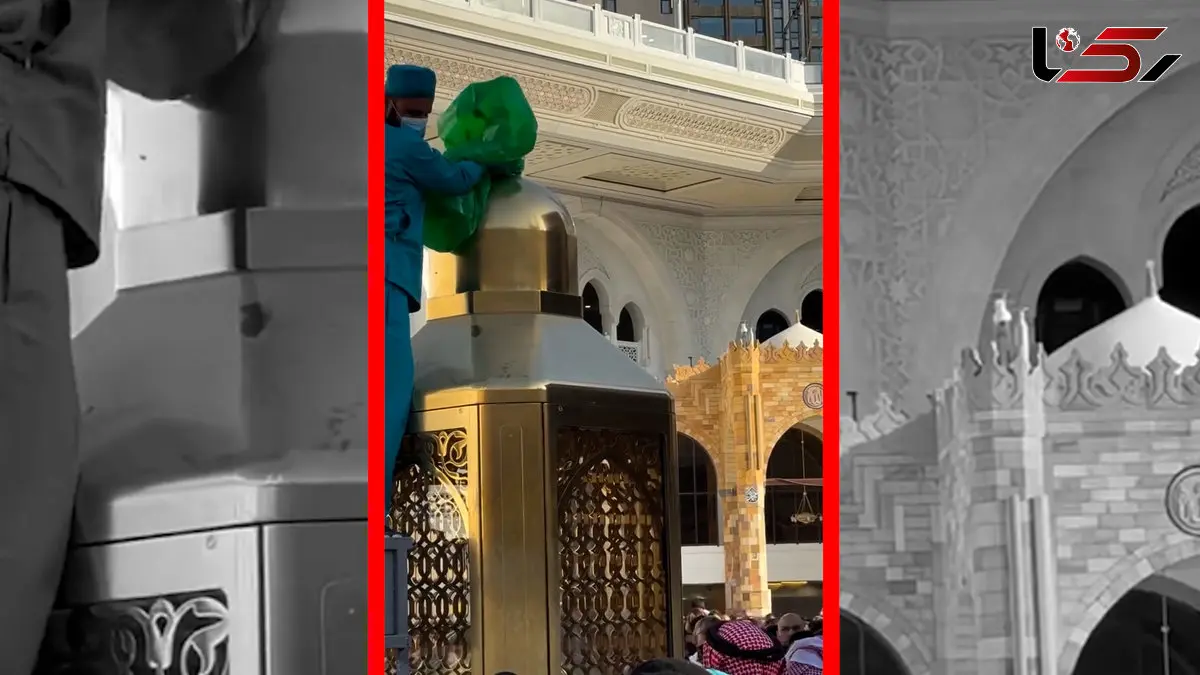 فیلم حضور عجیب زنبورهای عسل در ۱۳ متری کعبه