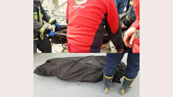 اولین عکس از جنازه مردان زنده به گور شده در ساختمان متروکه کرمانشاه