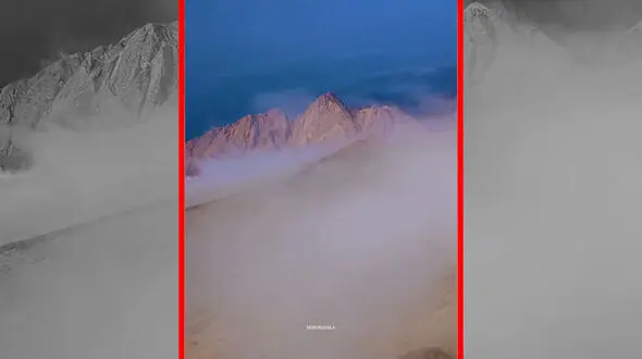 فیلم چشم‌انداز هوایی کوه شب در جنوب ایران