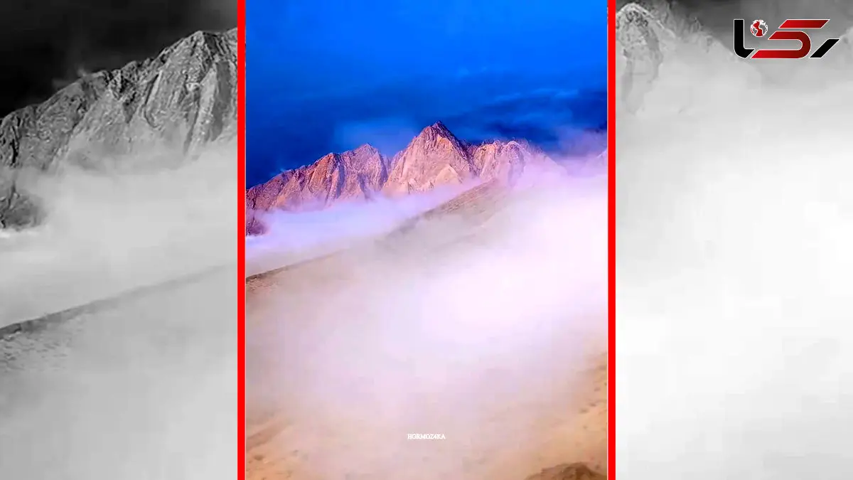 فیلم چشم‌انداز هوایی کوه شب در جنوب ایران