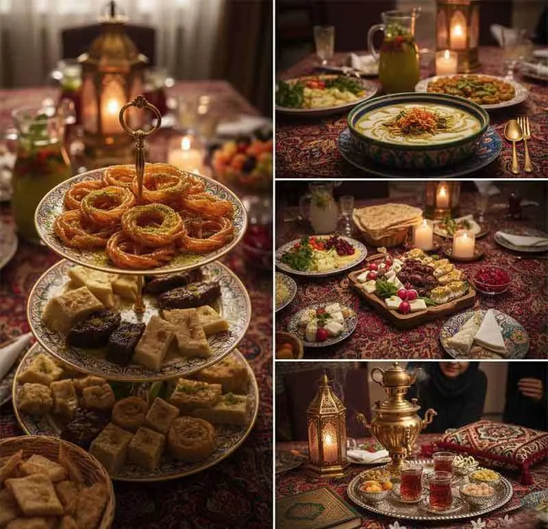 تزیین سفره افطار برای مهمانی