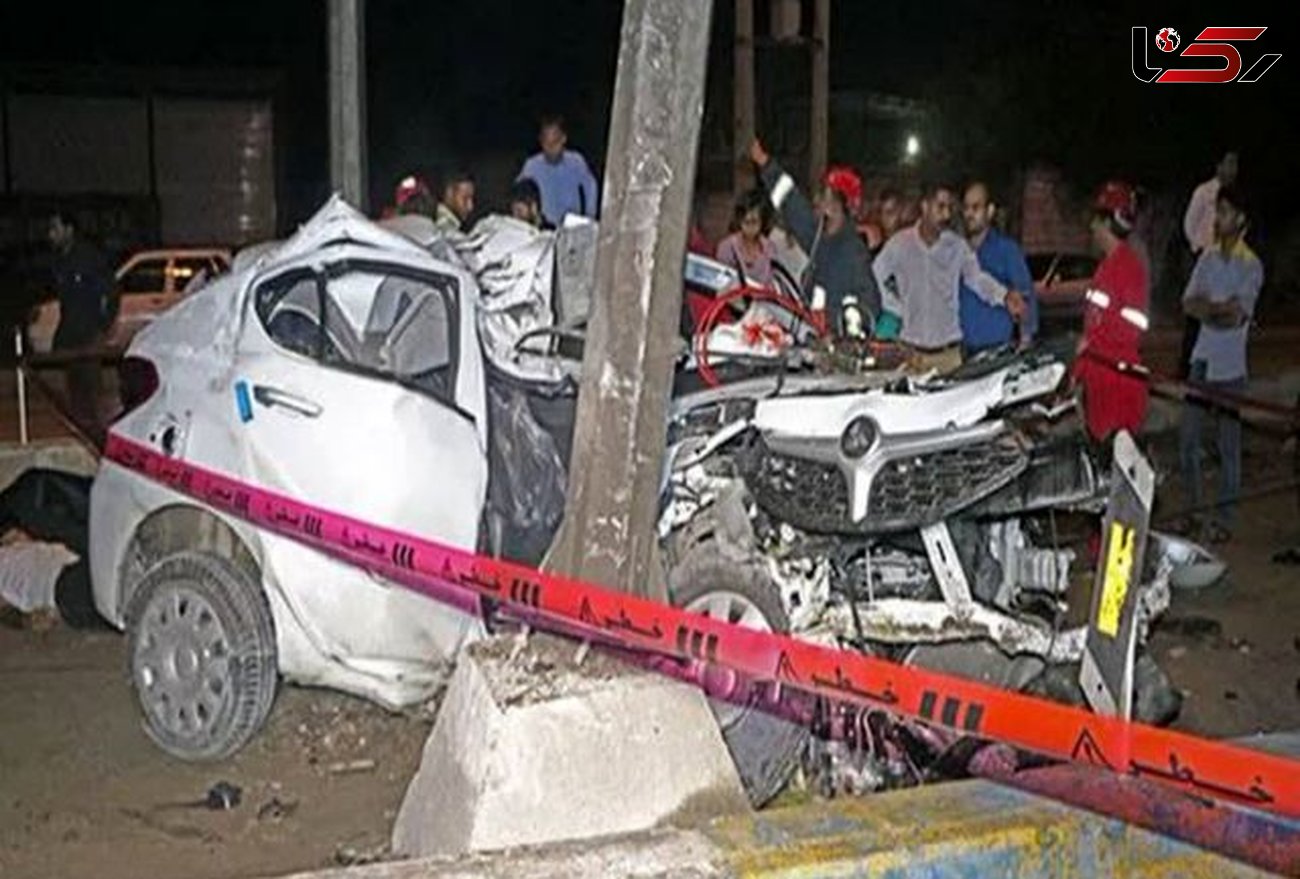 عکس خودروی مچاله شده برلیانس در تصادف مرگبار بندر عباس 