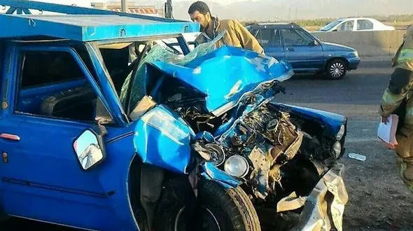 تصادف مرگبار تویوتا با وانت نیسان