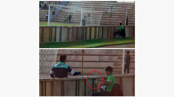 اقدام عجیب توپ جمع کن برای دفع طلسم و کتک خوردن خبرنگار +عکس