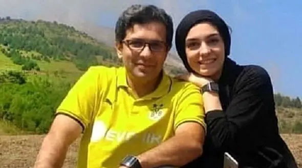  الیکا عبدالرزاقی و مرد خوش تیپ در استادیوم فوتبال + عکس