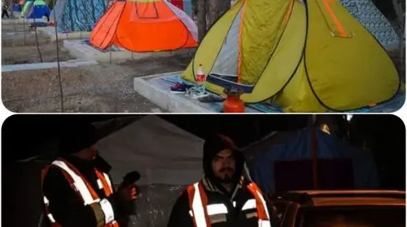 شناسایی ۷۰ وسیله گرمایشی در چادر مسافران باغ فدک توسط آتش‌نشانان
