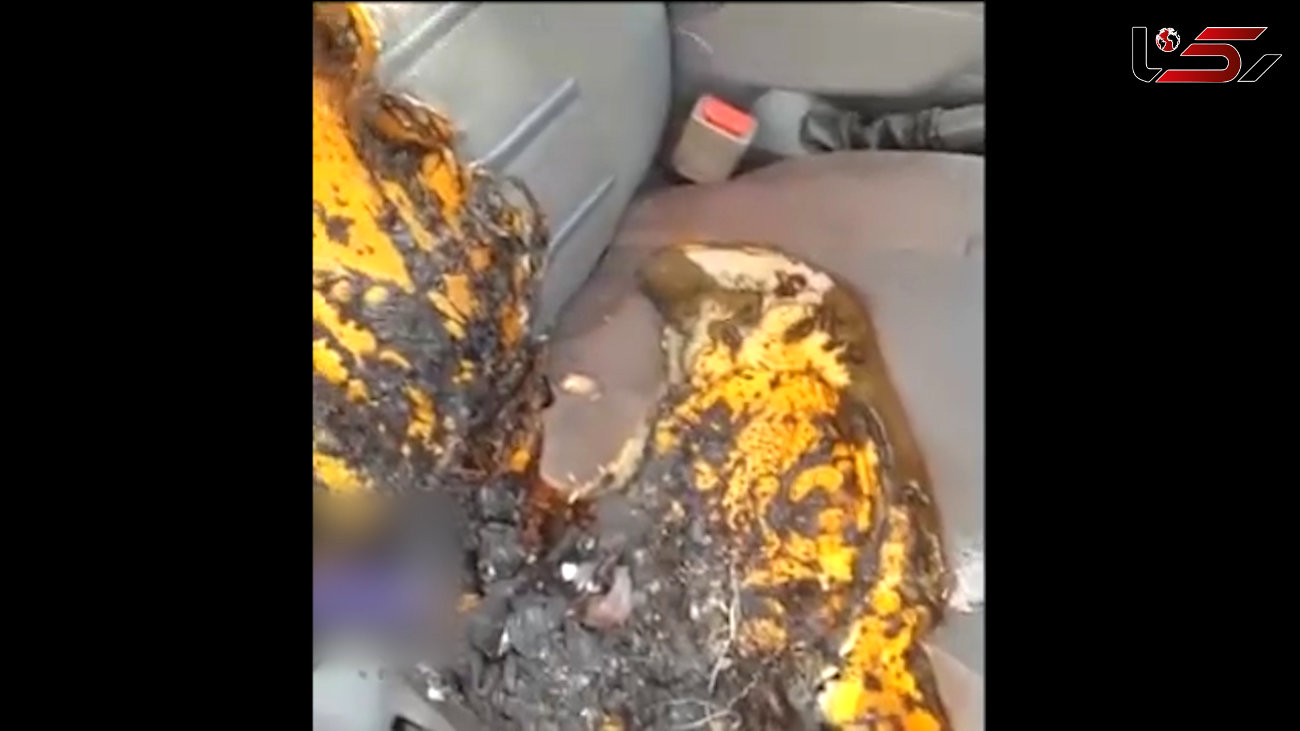 انفجار و آتش گرفتن باتری گوشی در خودرو + فیلم