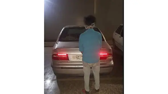 فیلم لحظه سرقت لوازم پراید در خوزستان 