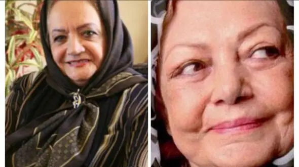  قاب عکسی قدیمی از زنده یاد حمیده خیرآبادی و شهلا ریاحی مادر سینمای ایران در کنار بازیگران