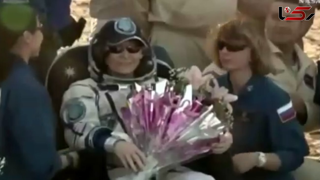 پیرترین فضانورد زن به زمین بازگشت + فیلم و عکس