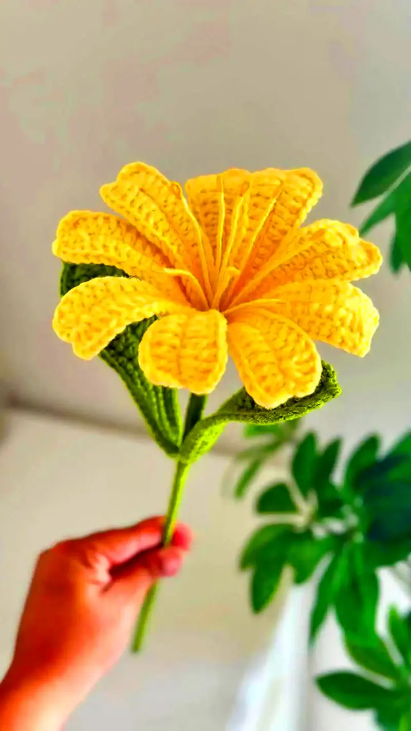 عکس دسته گل تزئینی بافتنی