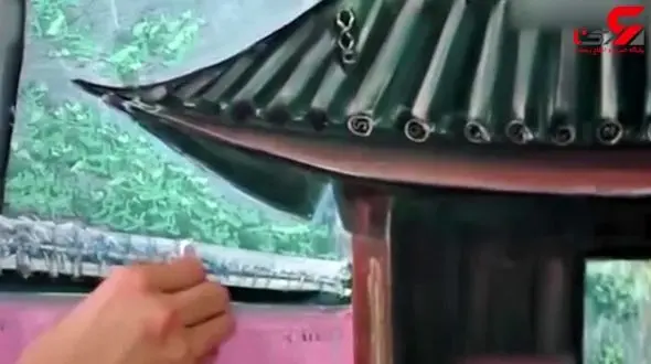 هنرفوق العاده معلم چینی روی تخته سیاه +فیلم 