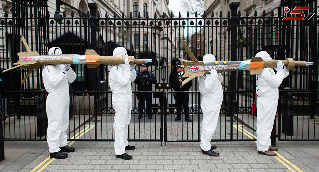 تجمع مخالفان جنگ یمن مقابل سفارت عربستان در لندن+ تصاویر 