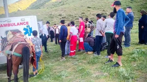 ۴ ساعت پیمایش پیاده جهت پشتیبانی از ۱۱۵ برای انتقال فرد فوت شده در ارتفاعات دره جرمی ارومیه