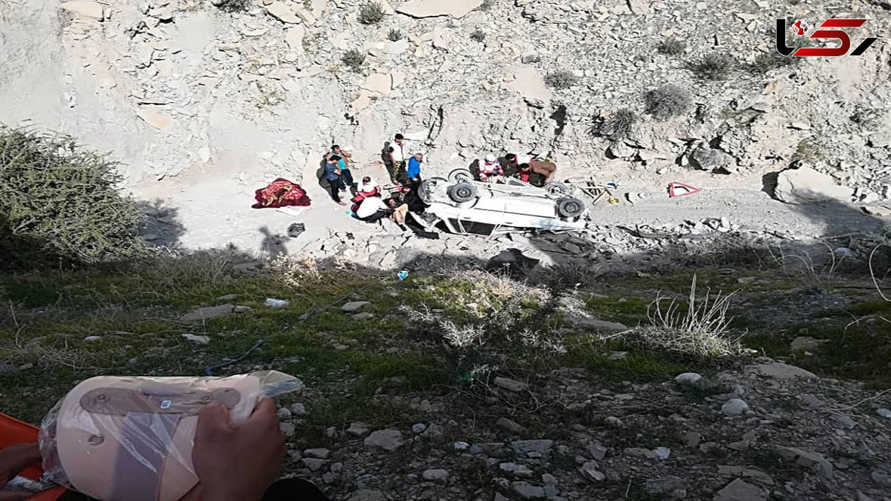 عکس / سقوط مرگبار  پراید به دره در برازجان