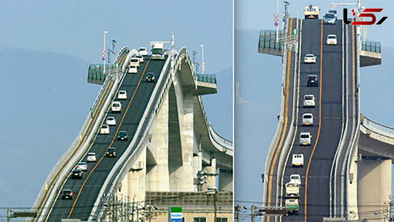 ببینید  /  ترسناک‌ترین پل ماشین روی جهان در ژاپن! + فیلم