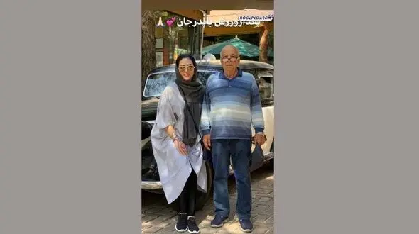 لیلا اوتادی و پدرش در حال ورزش + عکس