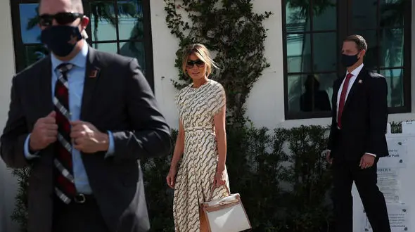 قرق محل رای گیری برای حضور ملانیا ترامپ + عکس